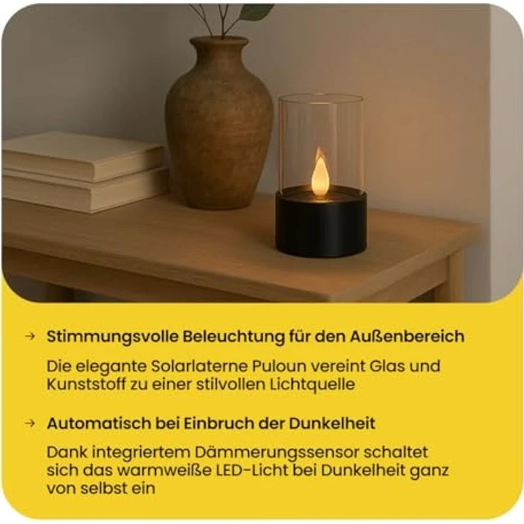 Star LED-Solarkerze 'Puloun', Acryl/Plastik – Bild 5