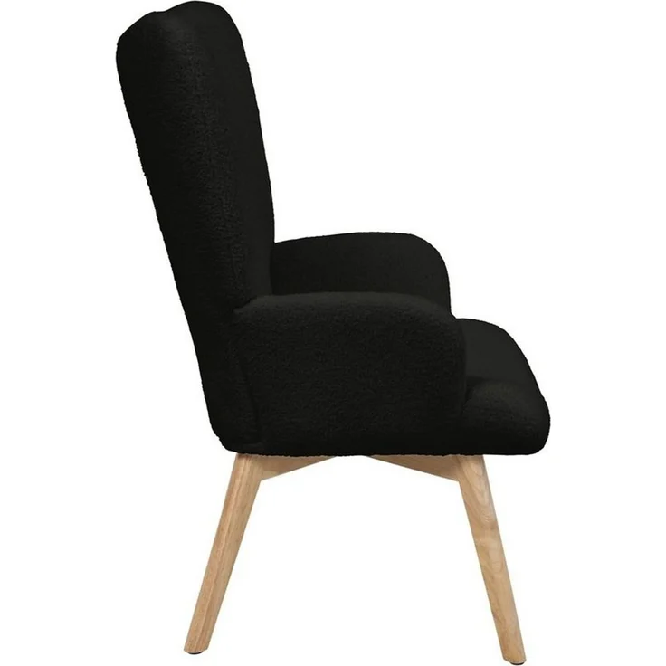 SVITA Sessel OLAV, Ohrensessel,Stillsessel,Holzbeine,Teddybouclé Bezug – Bild 3