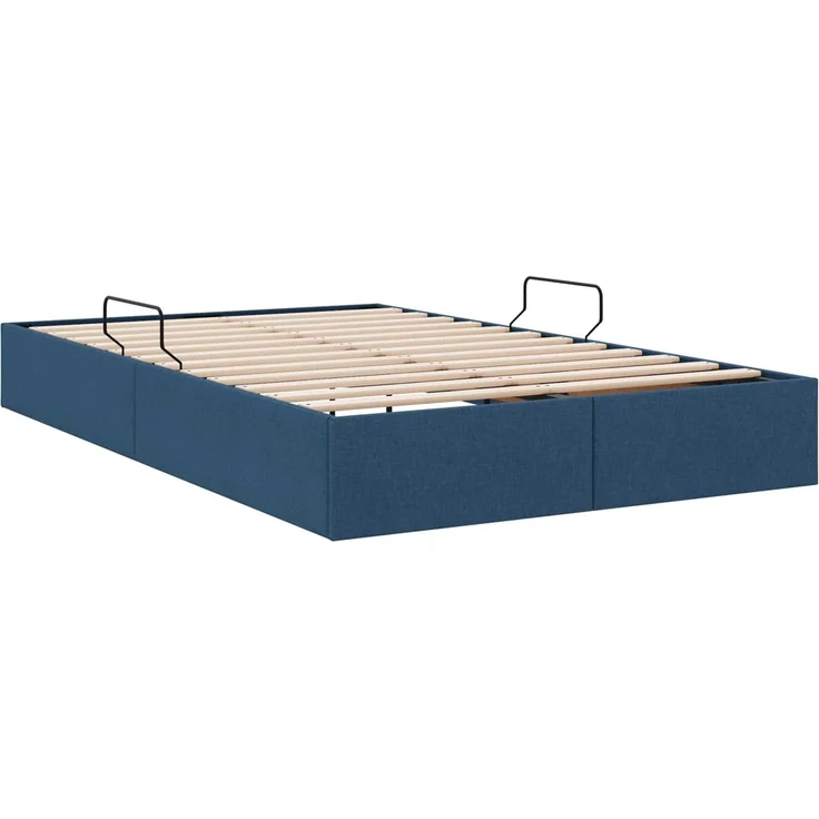 vidaXL Ottoman Bettgestell mit Speicher Blau 120 x 200 cm Stoff 3442819 – Bild 9