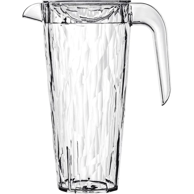 Koziol Superglas Kanne Club Pitcher, Wasserkrug, Karaffe, Kunststoff, Crystal Clear, 1. 5 L, 4687535