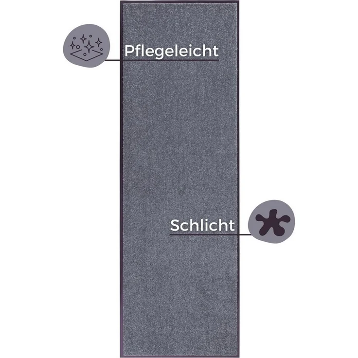 Waschbare Fußmatte Wash & Clean - grau - 120x180x0,7cm – Bild 4