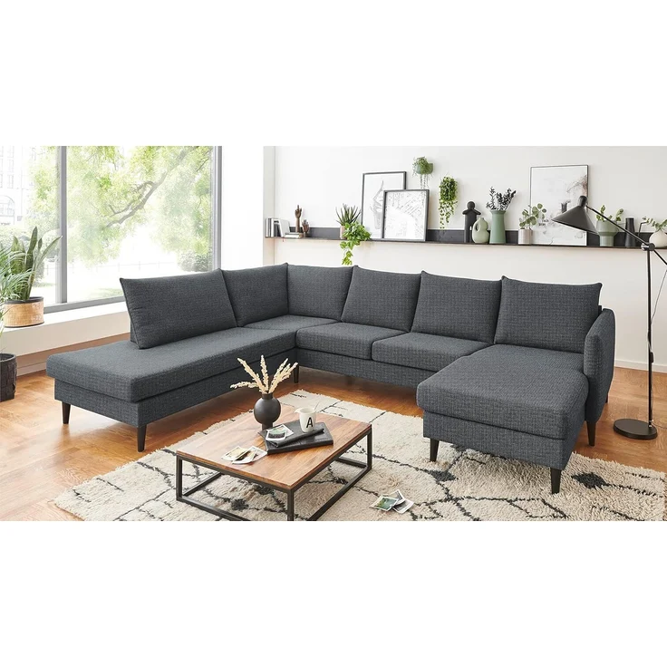Atlantic Home Collection Wohnlandchaft mit Ecke Links und Longchair rechts – Bild 2