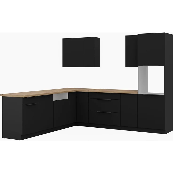 Winkelküche ARIA K-BL ECKE 2 - 250 x 270 cm Anti Fingerprint Küchenzeile Küchenblock Singleküche Einbauküche Küche Eckküche – Bild 7