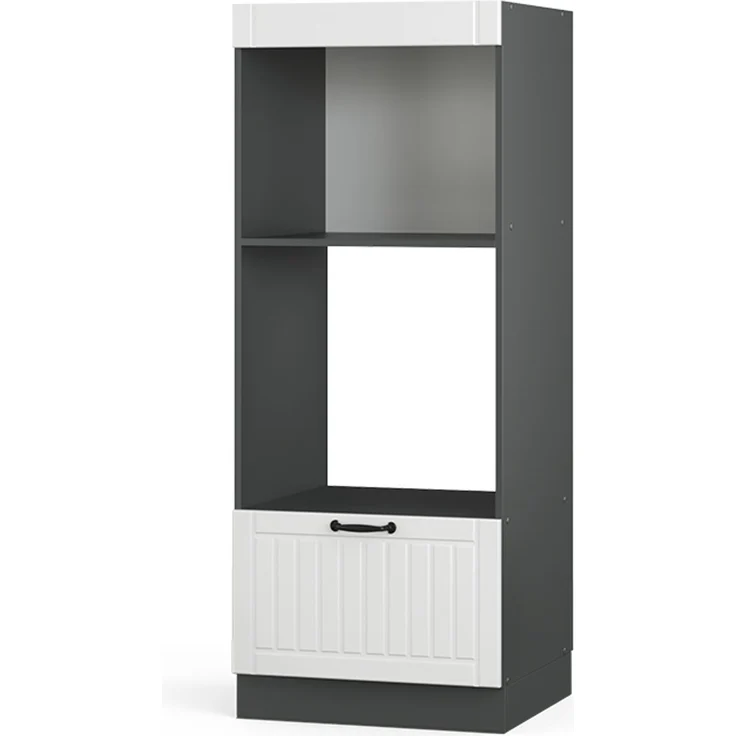 Mikrowellenschrank Fame-Line Weiß Landhaus 60 cm offen Vicco – Bild 1