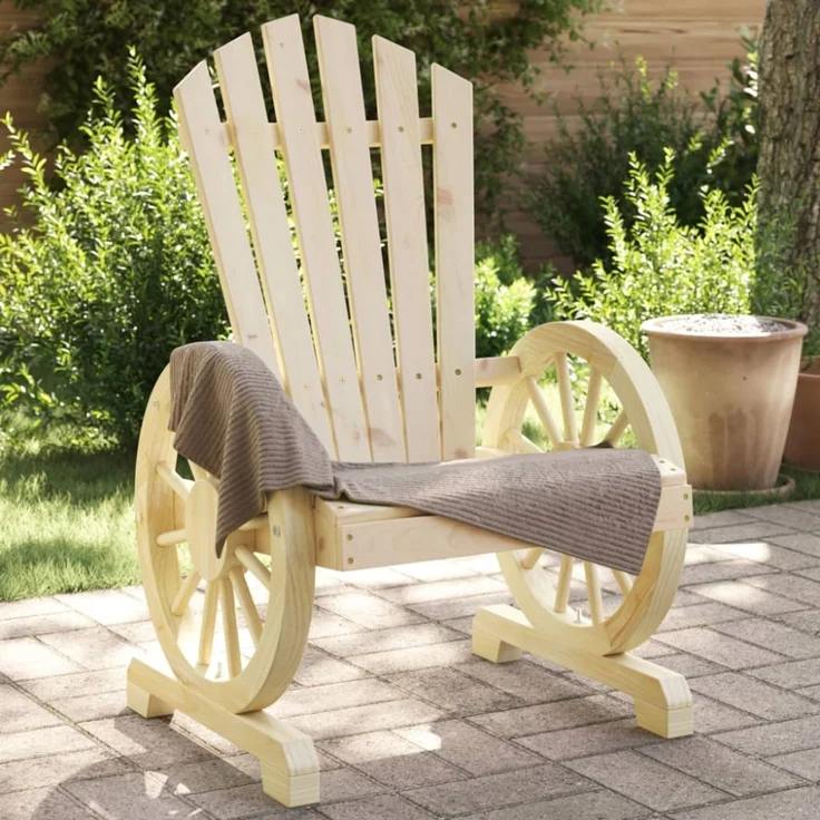 vidaXL Adirondack-Gartenstühle 4 Stk. Massivholz Tanne 3207117 – Bild 1