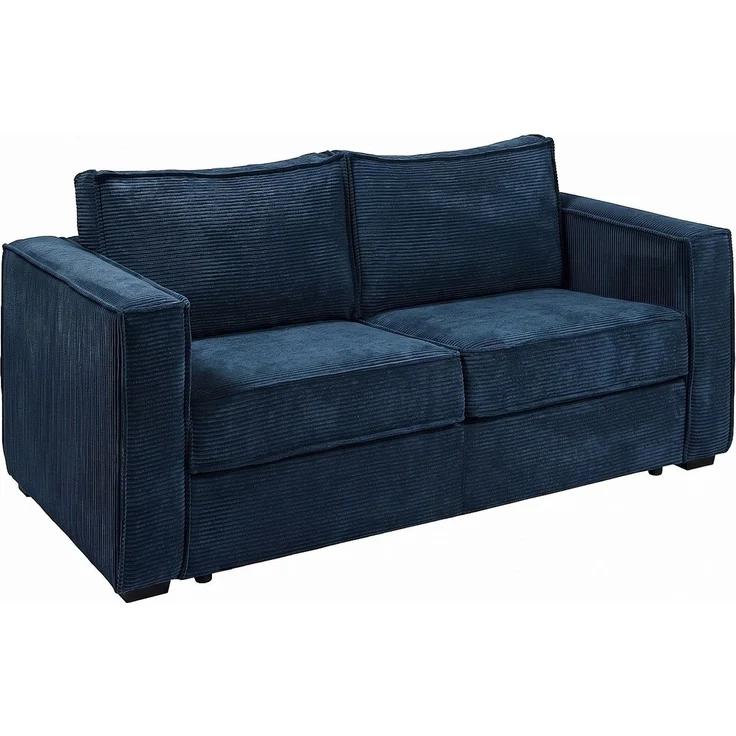 Vente-unique - LORETO - Schlafsofa - Plastik - Kunststoff (PVC) - Marineblau - 218 x 97 x 90 cm – Bild 4