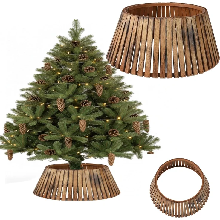 COIL Weihnachtsbaumdecke Weihnachtsbaumabdeckung, Weihnachtsbaumrock, Weihnachtsbaumständer, oval, rechteckig, Durchmesser ab 56 cm – Bild 1