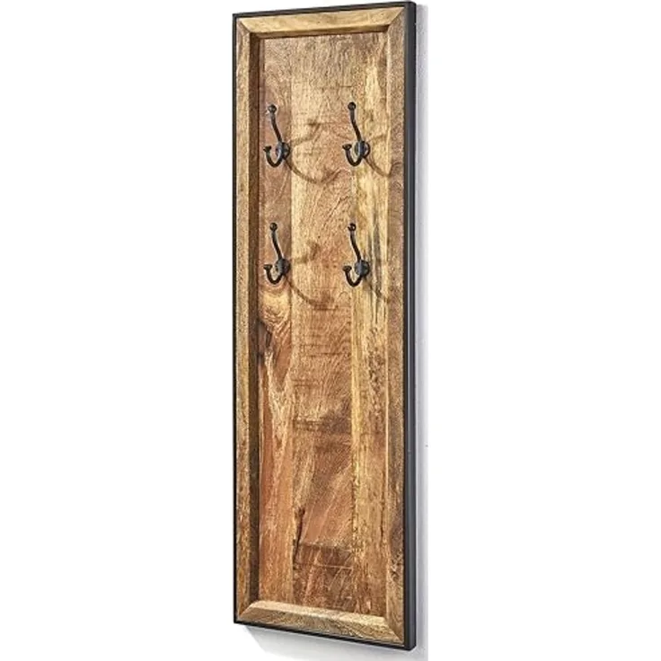 Kobolo Garderobenständer Garderobe Wandgarderobe - COAT - aus Mangoholz