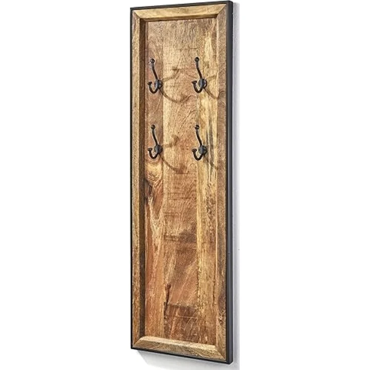 Kobolo Garderobenständer Garderobe Wandgarderobe - COAT - aus Mangoholz – Bild 1