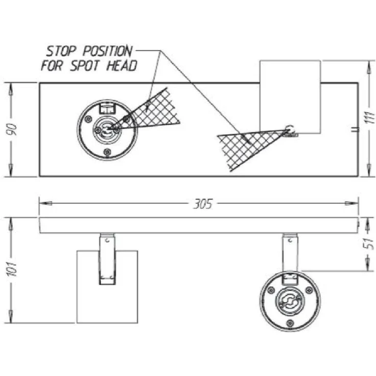 Philips Runner bar/tube aluminium 2x50W 230V – Bild 2
