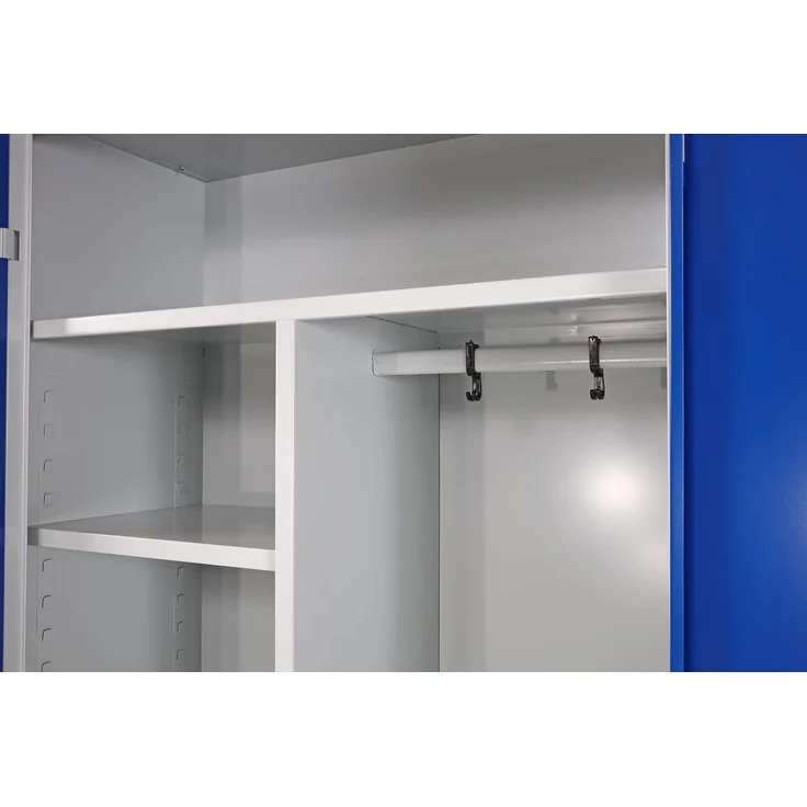 Putzmittelschrank, 92x195x42cm, grau/blau – Bild 7