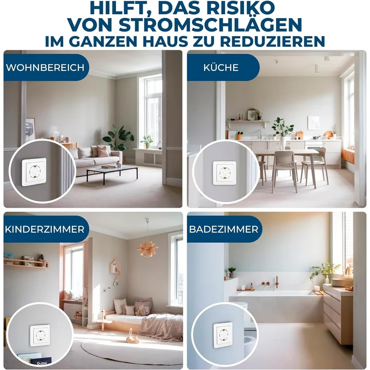 Steckdosensicherung mit Drehmechanik - 20x - Original Hoffenbach Germany - 2 Jahre Garantie - Kindersicherung für Steckdosen - Steckdosenschutz für Babys und Kinder – Bild 7