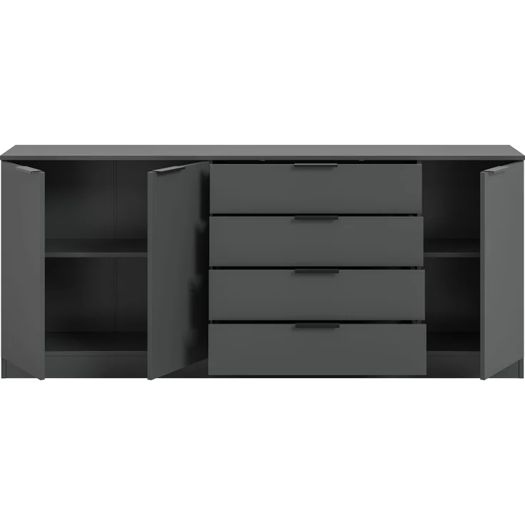 Kommode (B/H/T: 185x80x35 cm) in anthrazit – Bild 3