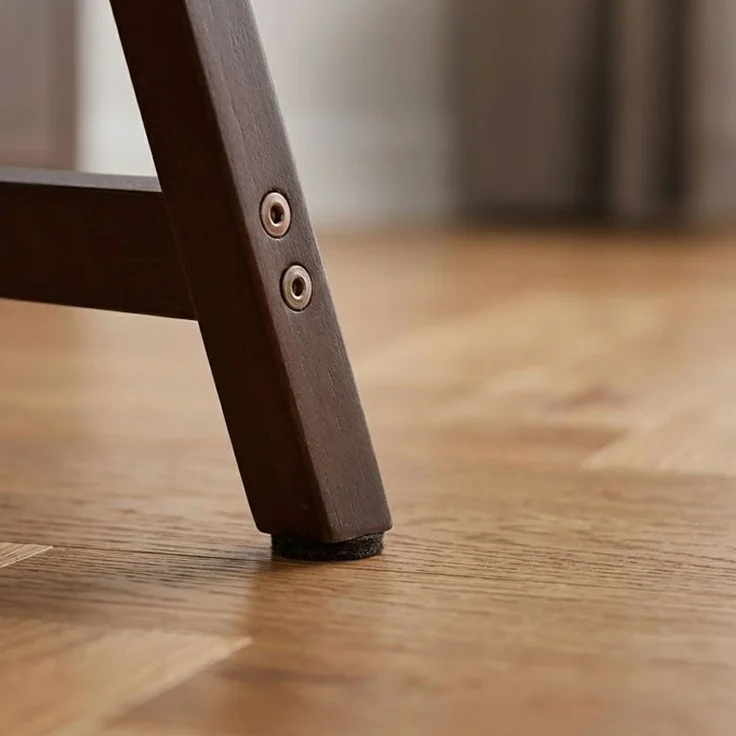 Relaxdays Fußhocker Holz & Stoff – Bild 9