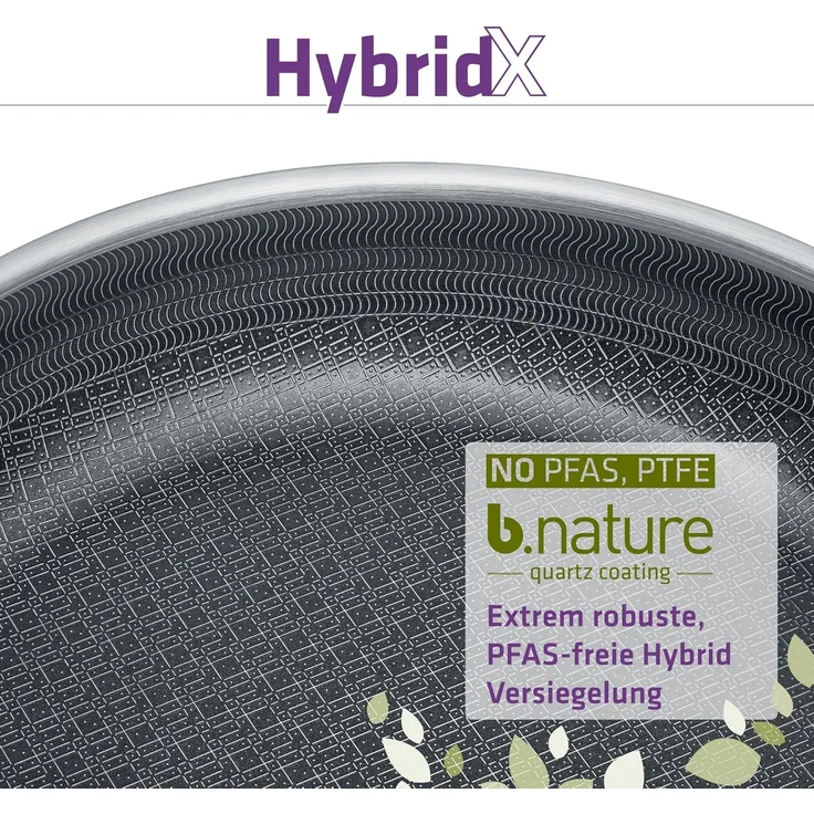 Berndes Bratpfanne 20cm, poliert, induktionsgeeignet - HybridX, 3-Schicht-Material – Bild 6