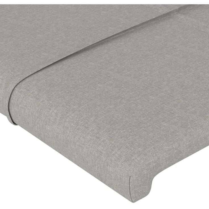 vidaXL Kopfteile 2 Stk. Hellgrau 100 x 5 x 78/88 cm Stoff 346088 – Bild 4