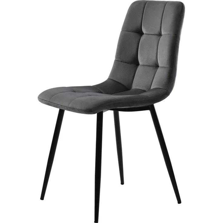 Esszimmer-Set 5-teilig Runder Tisch 100cm & 4 Grau Samtstühle Metallbeine moderner Küchentisch – Bild 9