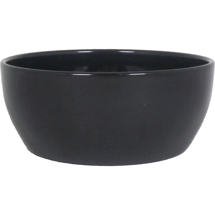 INNA-Glas Pflanzschale Keramik Pflanzenschale, Ø24,5cm, 9,5cm, schwarz – Bild 2
