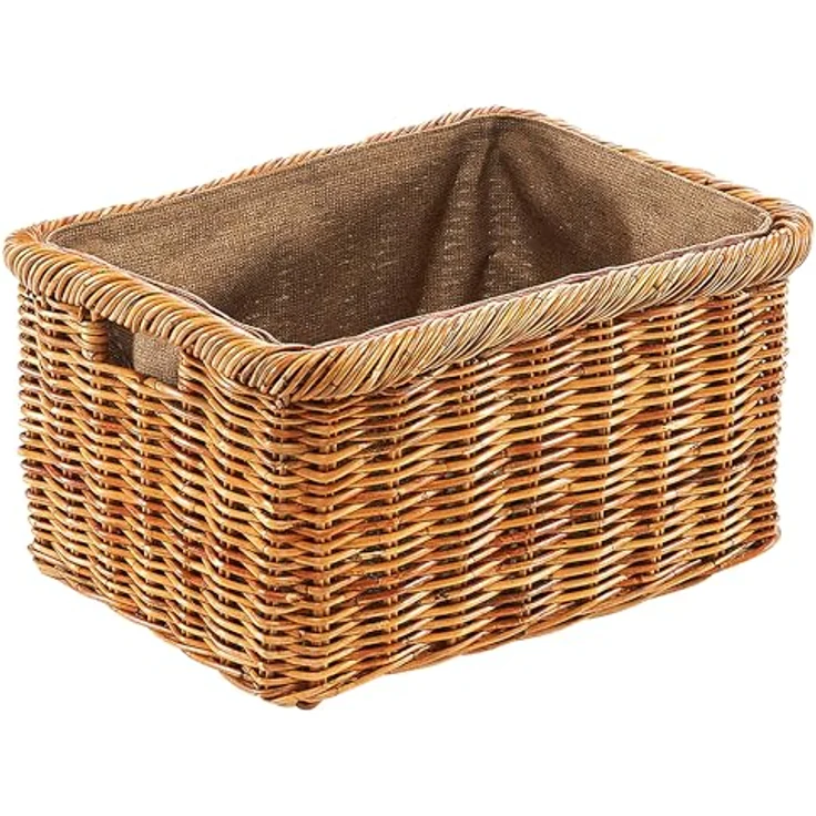 Kobolo Kaminholzkorb Holzkorb Rattan lacak mit abnehmbarem Leinenstoff – Bild 4