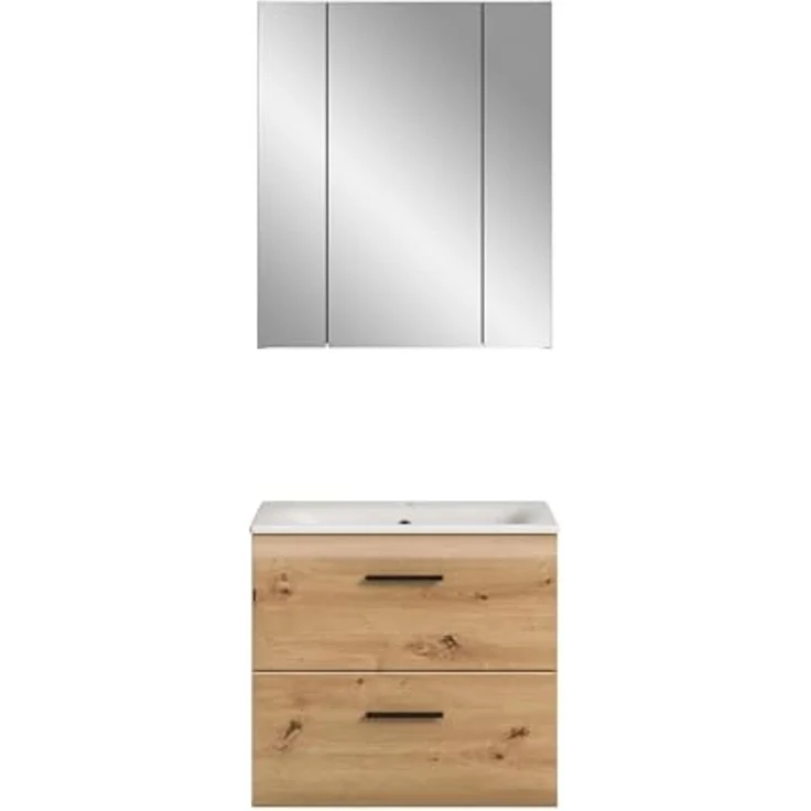 Badezimmer-Set >Ice< in artisan oak - 60x185x46cm (BxHxT) – Bild 4