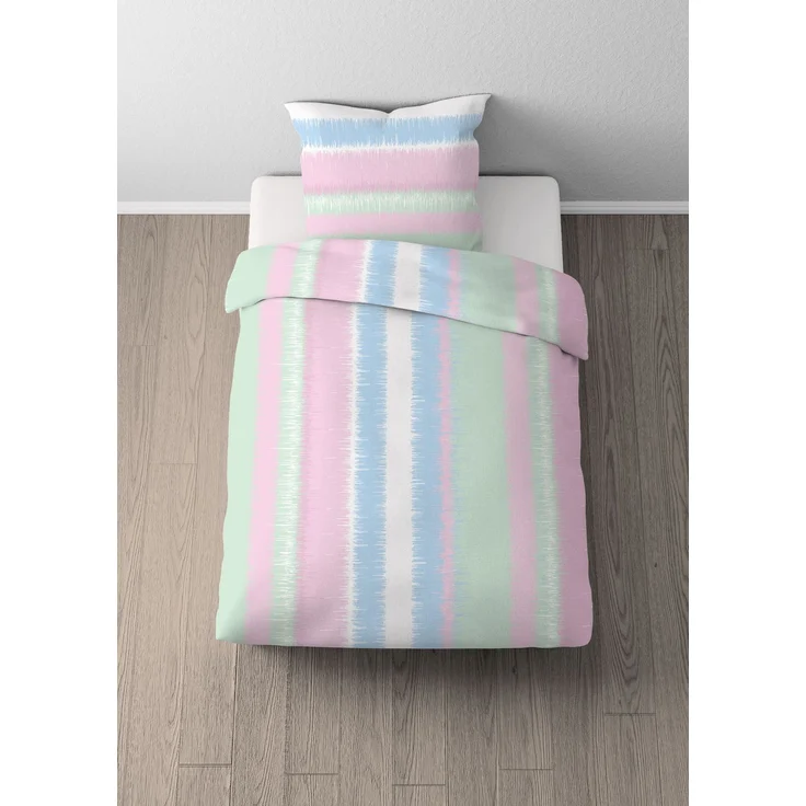 Traumhaft schlafen - Castell - Markenbettwäsche Mikrofaser Bettwäsche 0561120 STREIFEN, mint, 1x 155x220 cm + 1x 80x80 cm – Bild 4
