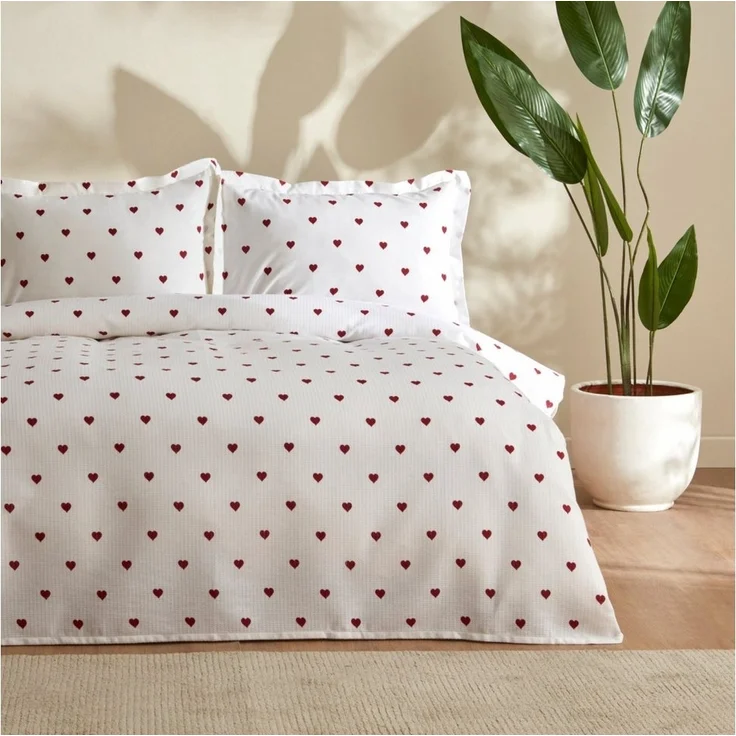 Karaca Bettwäsche Sarah Anderson Amour Doppelbett Piké Tagesdecke Set – Bild 1