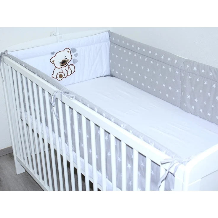 Primawela Bettnestchen Nestchen Applikation 420 cm Bettumrandung Baby Bett Kinder Kopfschutz – Bild 2