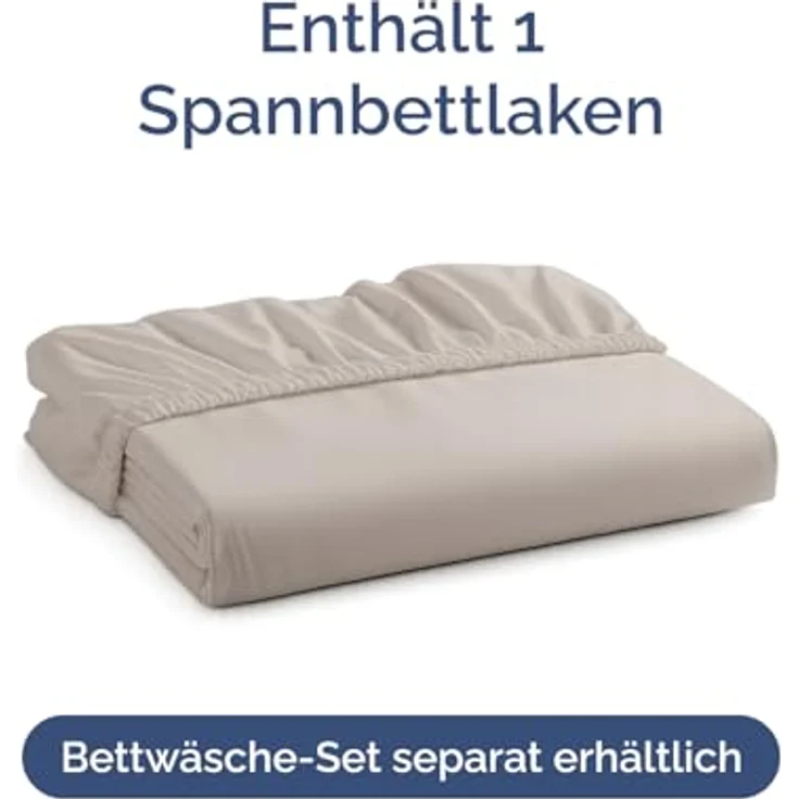 Spannbettlaken 160x200 cm - Für Matratzen bis 30 cm Höhe (12") - Weiche, gebürstete Mikrofaser - Knitterfrei, Schrumpf- und Farbbeständig - Oeko-TEX Zertifiziert - Hellgrau - Premium Bettlaken – Bild 5