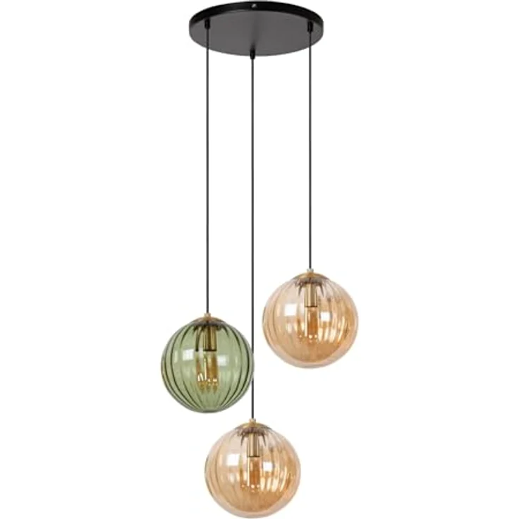 Lucide MONSARAZ Pendelleuchte, Ø 35 cm, 3xE27, grün, höhenverstellbar, dimmbar – Bild 2