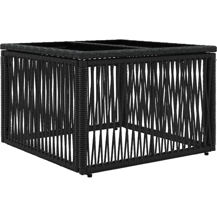 vidaXL Gartensofa-set 7 stk. Schwarz 55 x 55 x 37 cm Poly-Rattan 3435055 – Bild 5