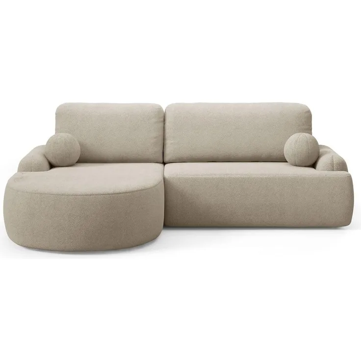 Lookway Ecksofa CLEO Rundes Ecksofa mit Schlaffunktion und Bettkasten, mit Bettfunktion und Bettkasten