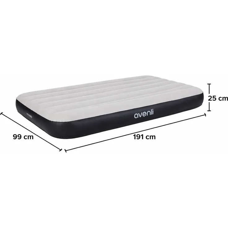 Avenli Luftmatratze Camping BeamRest grau 191x99x25cm