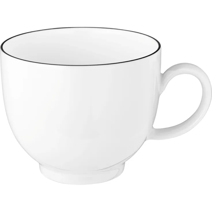 Kaffee-Obertasse 0,22 l Lido Black Line Seltmann Weiden Kaffeetasse - MikrowelleBackofen geeignet, Spülmaschinenfest