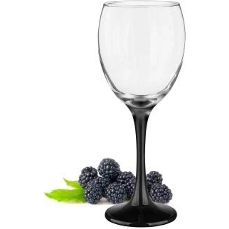 6 Weingläser 300ml mit schwarzen Füßen Weinglas Weißweingläser Rotweingläser Weinkelche – Bild 3