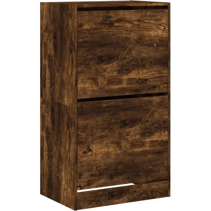 vidaXL Schuhschrank mit 2 Klappen Räuchereiche 60x42x108 cm 3214389 – Bild 1