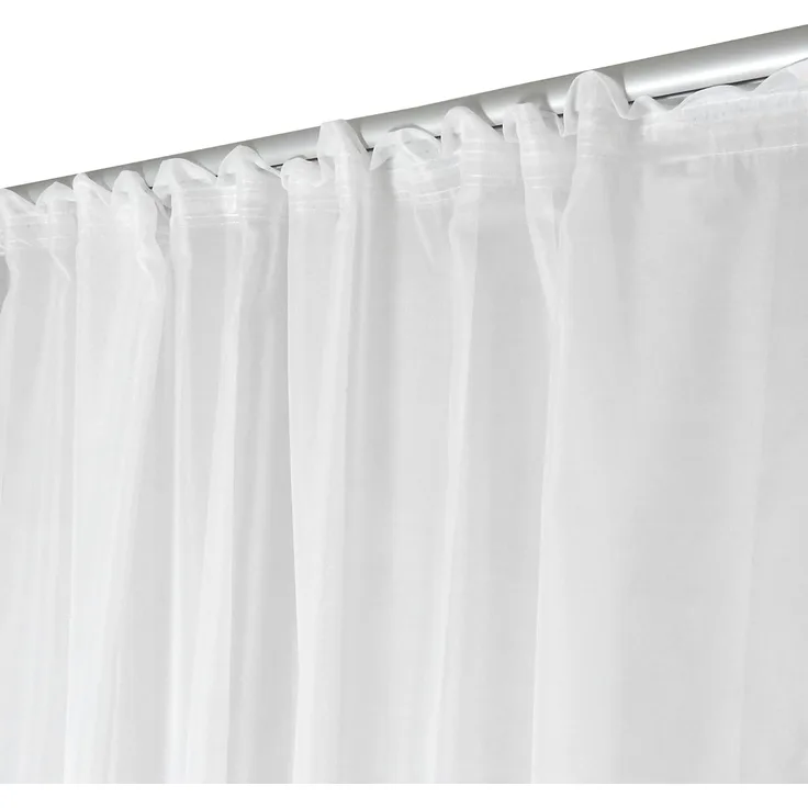Haus und Deko Gardine Voile Dekoschal Gardine Emotion weiß Organza Vorhang Kräuselband weiß (1 St), Kräuselband, transparent, Polyester