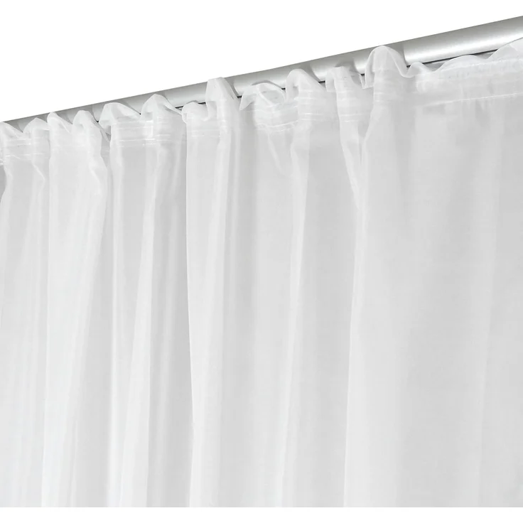 Haus und Deko Gardine Voile Dekoschal Gardine Emotion weiß Organza Vorhang Kräuselband weiß (1 St), Kräuselband, transparent, Polyester – Bild 1