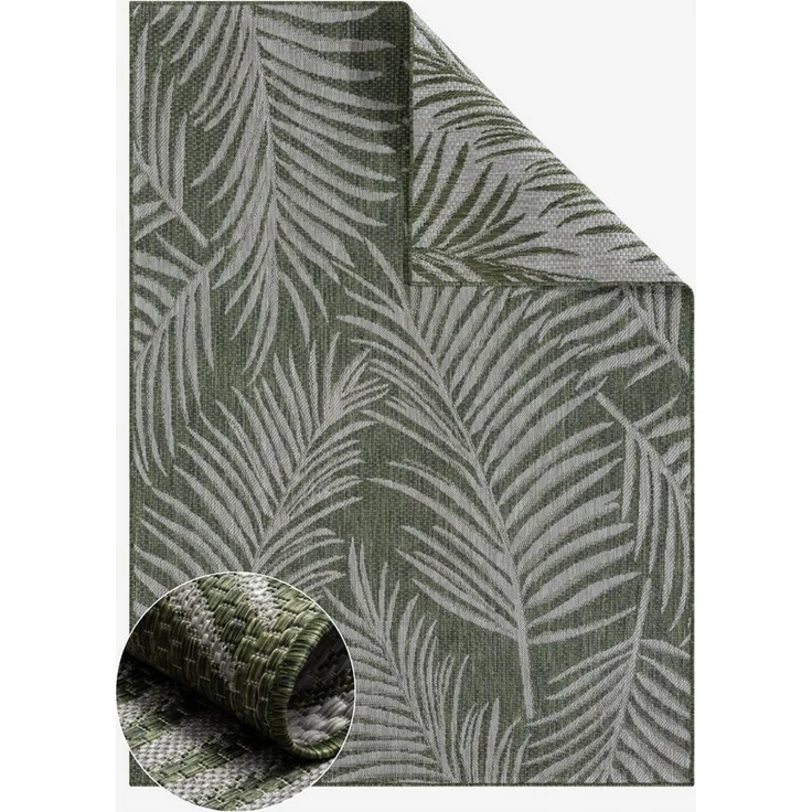 Wohnando Teppich MY-RUG Wendbarer Outdoor-Teppich "Fern" 200x140 cm, grün, rechteckig, Höhe: 8 mm, robust, Teppich für Terrasse oder Balkon – Bild 5