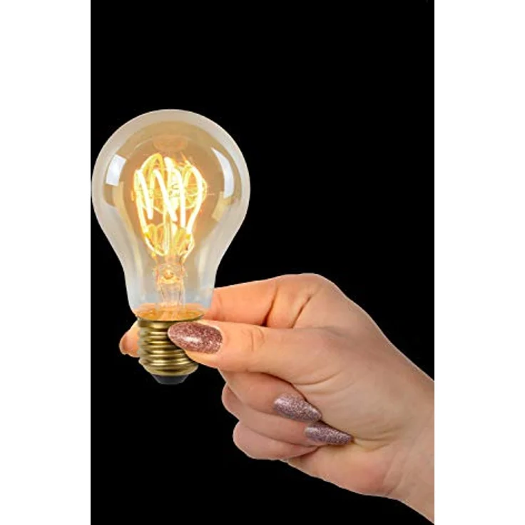 Lucide LED BULB TWILIGHT SENSOR, Glühfadenlampe mit Tag/Nacht Sensor, Ø 6 cm, E27, 4W, 2200K, Amber – Bild 3