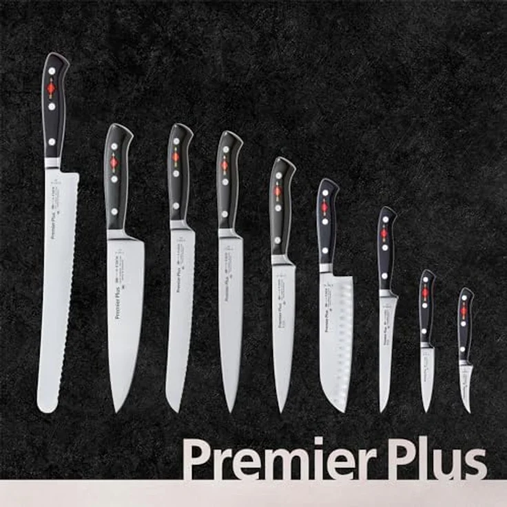 F. DICK Santokumesser Dick Santoku Küchenmesser Premier Plus Messer Klinge 14 cm X50CrMoV15 – Bild 5