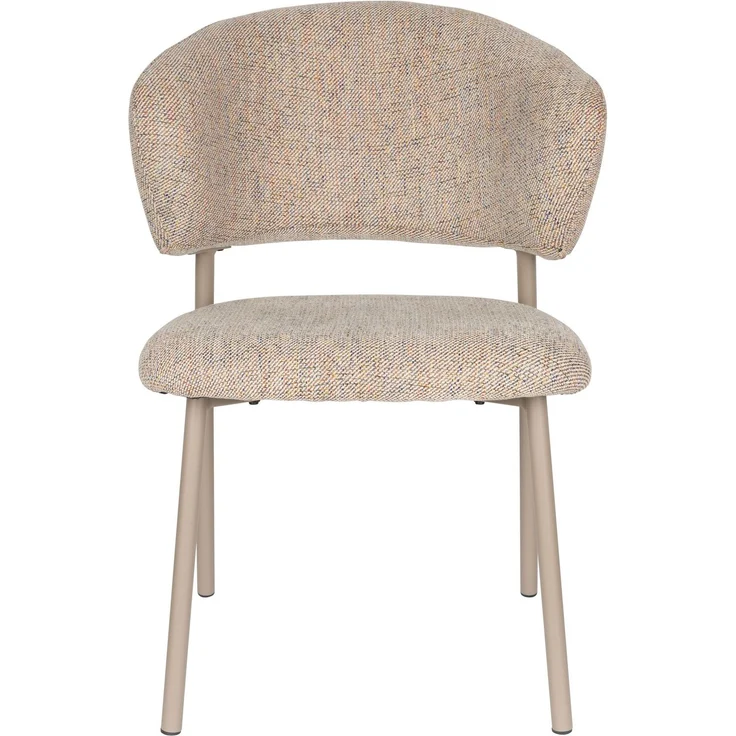 Esszimmerstuhl Jasmine im 2er-Set, Multicolour mit Metallgestell Beige 50 x 63 x 85 cm – Bild 4