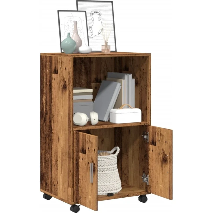 vidaXL Rollschrank Altholz-Optik 55x40x91 cm Holzwerkstoff 853189 – Bild 2