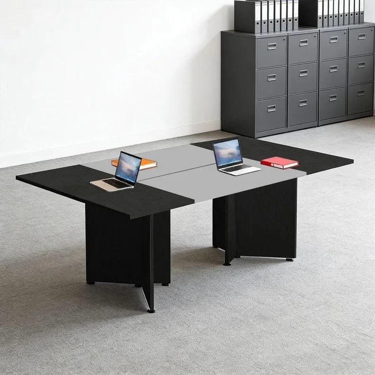 Konferenztisch 360 cm x 80 cm x 74 cm (180 cm x 2) Black + Dark Gray