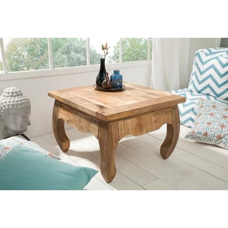 riess-ambiente Couchtisch OPIUM ANTIQUE 60cm natur, Wohnzimmer · Massivholz · eckig – Bild 2