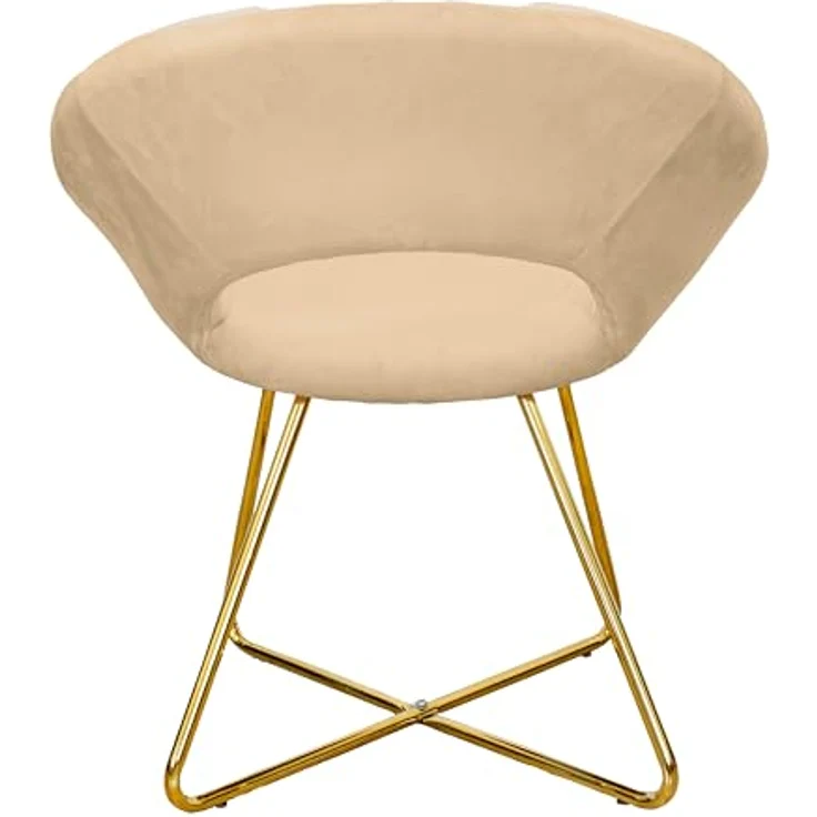 GARDENIA Vellutino Sessel rund London Sand, Wildleder, 65 x 59 x 74 cm – Bild 5
