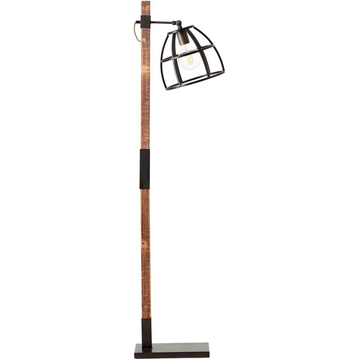 Brilliant Leuchten No. 99136-46 LED Standleuchte Matrix Wood schwarz stahl holz