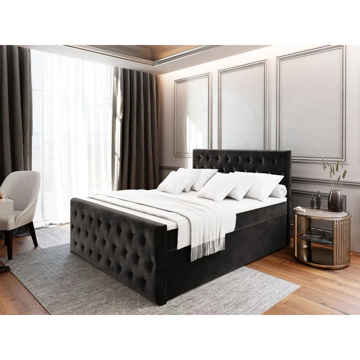 Masseno Boxbett FONDI 180x200 cm mit Bonell Matratze und Topper – Bild 5
