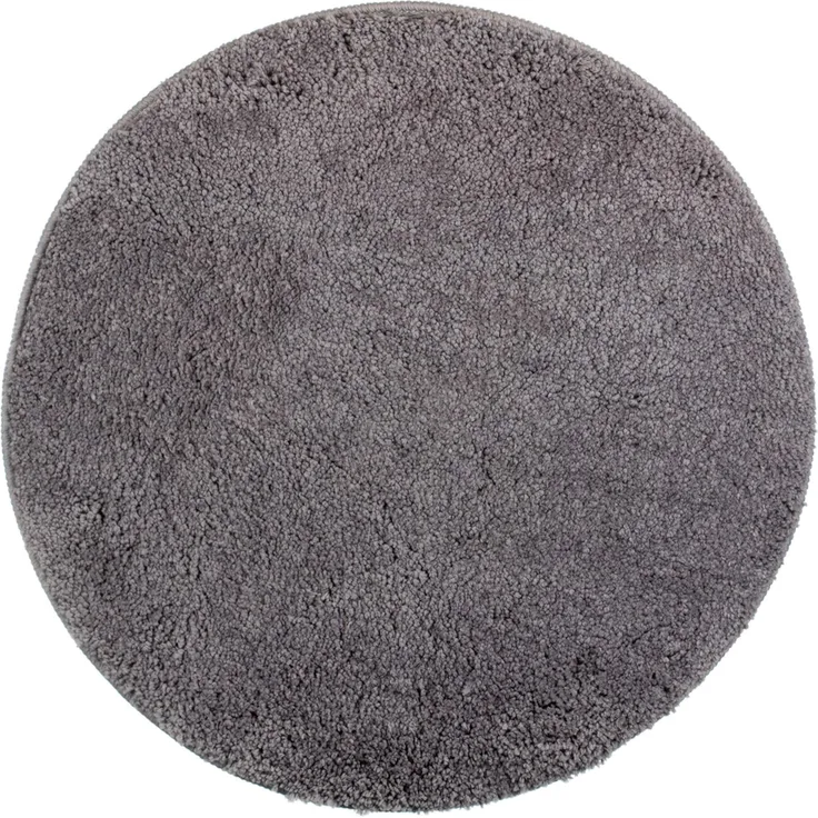 Brandsseller Badematte Ø 60 cm Badvorleger Badteppich Rund Grau