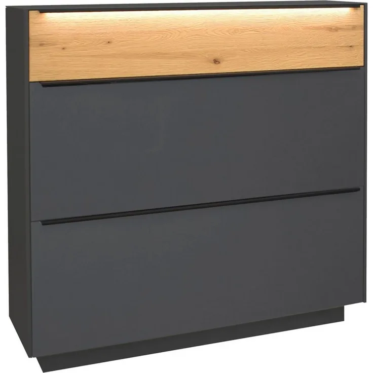 Mäusbacher Schuhschrank Nova Garderobe inkl. Metallschuhkörbe und Griffbeleuchtung BHT 107 x 110 x 32 cm