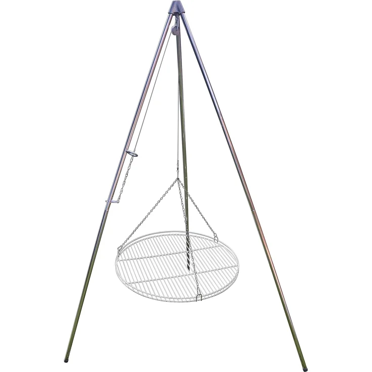Huber Grillgeräte Schwenkgrill mit Edelstahl Rost, Höhe 170 cm, Ø 60 cm – Bild 1